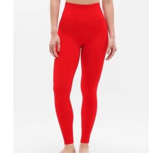 Red Athleta Salutation high rise legging